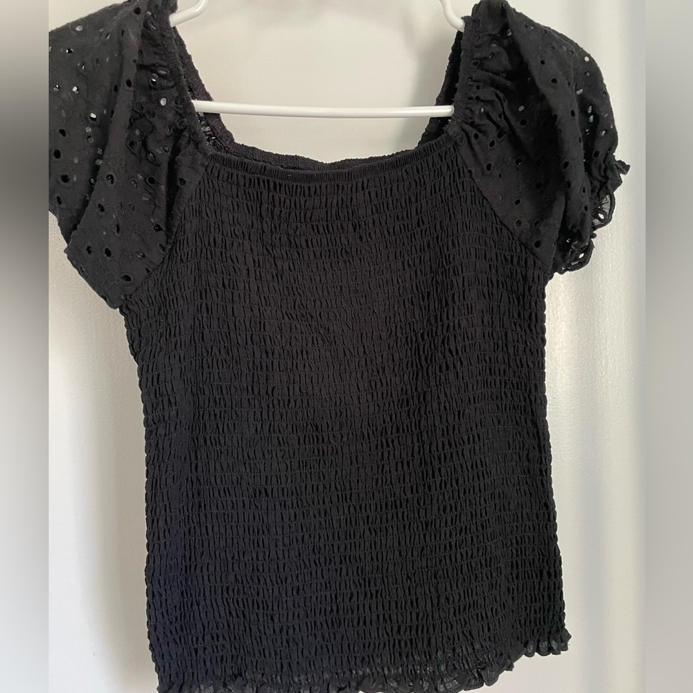 NWT girls black Art Class blouse top